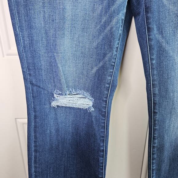 Lila Ryan Straight Leg Medium Wash Jeans Size 33 Distressed Cortland Ankle - Picture 8 of 11
